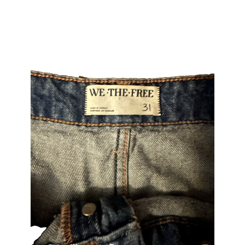 Free People Women's Size 31 Wide Leg Medium Wash Jeans - Picture 3 of 3